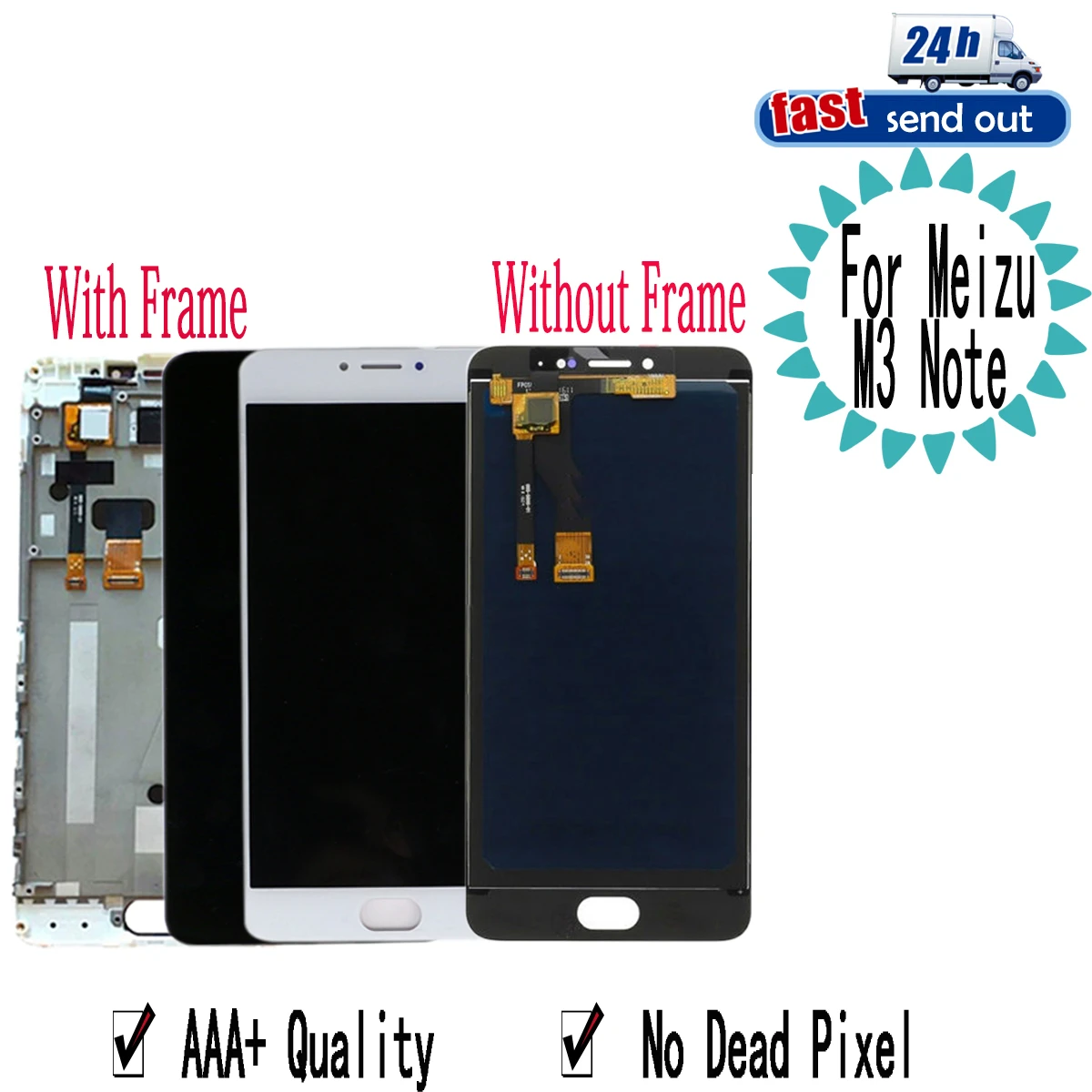 

5.5" L681H M681H LCD For MEIZU M3 Note LCD Display Touch Screen Digitizer Assembly Replacement with Frame For MEIZU M3Note