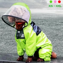 Impermeabile per cani da compagnia il viso del cane abbigliamento per animali tuta giacca per cani impermeabile cani vestiti resistenti all'acqua per cani cappotto per animali domestici