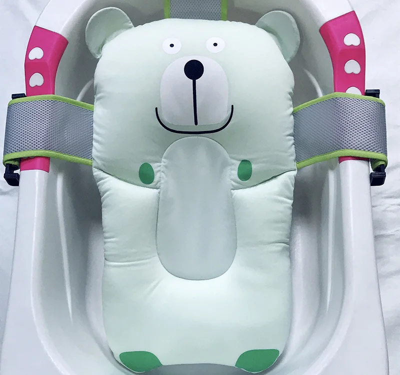 Light green dog Подушка для купания младенцев плавающий коврик детская ванночка подушка для душа портативная воздушная Подушка кровать Детская безопасность сиденье для купания - Цвет: Light green dog