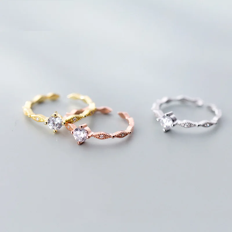 Trustdavis 925 пробы Серебряное модное кольцо ювелирные изделия Сияющие CZ коктейльные кольца, подарок на день рождения для девочек-подростков DA359