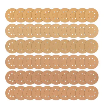 

60 Pieces 8 Holes Sanding Discs 5 Inch Dustless Hook and Loop Sander Paper - 10 Each of 60 80 120 180 240 320 Grits