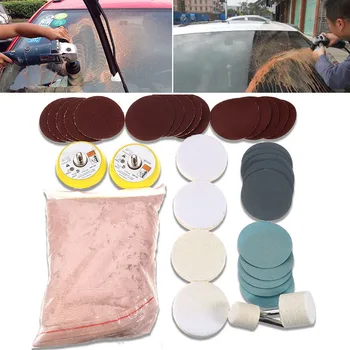 

34Pcs For windscreen Aquarium Accessories Shower screens Deep Clean Scratch Remover Cerium Oxide Set Car Glass Polishing
