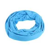 Мягкий шарф на молнии с карманом-петлей, женские осенние зимние теплые синие шарфы с круглым вырезом