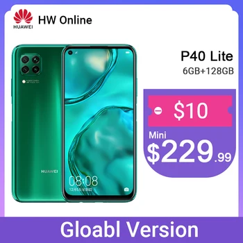 

Global Version Huawei P40 lite Cellphone 6GB 128GB 48MP AI Cameras 16MP Front Camera 6.4'' FHD Screen Kirin 810 EMUI 10