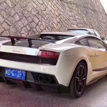 Для Lamborghini Gallardo LP540/LP550/LP560 2007- Настоящее углеродное волокно задний багажник загрузки спойлер декоративное крыло