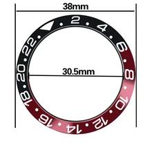 Часы Запасные части 38 мм черный красный высокое качество Титановая вставка рамка для 40 мм море автоматические мужские