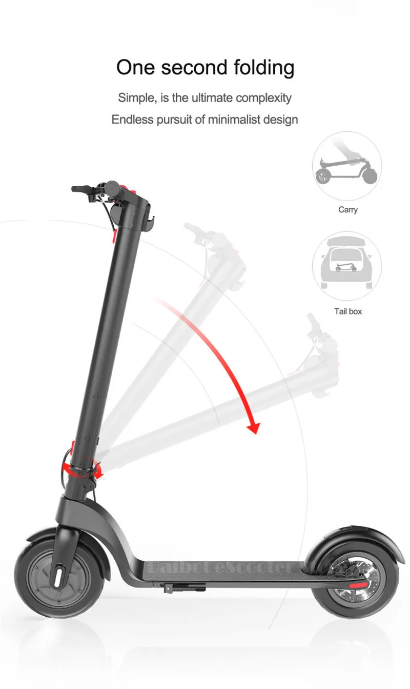 HX X7 Electric Scooter 36V 2 Wheel Electric Scooters With Removable Battery 8.5 Inch 250W Portable Folding Electric Kick Scooter (9)