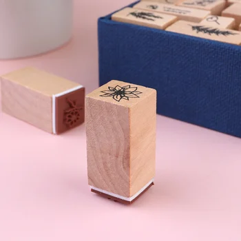 

1 Set of Stamps Plants Wooden Seal Stamp for Scrapbook Planner Diary