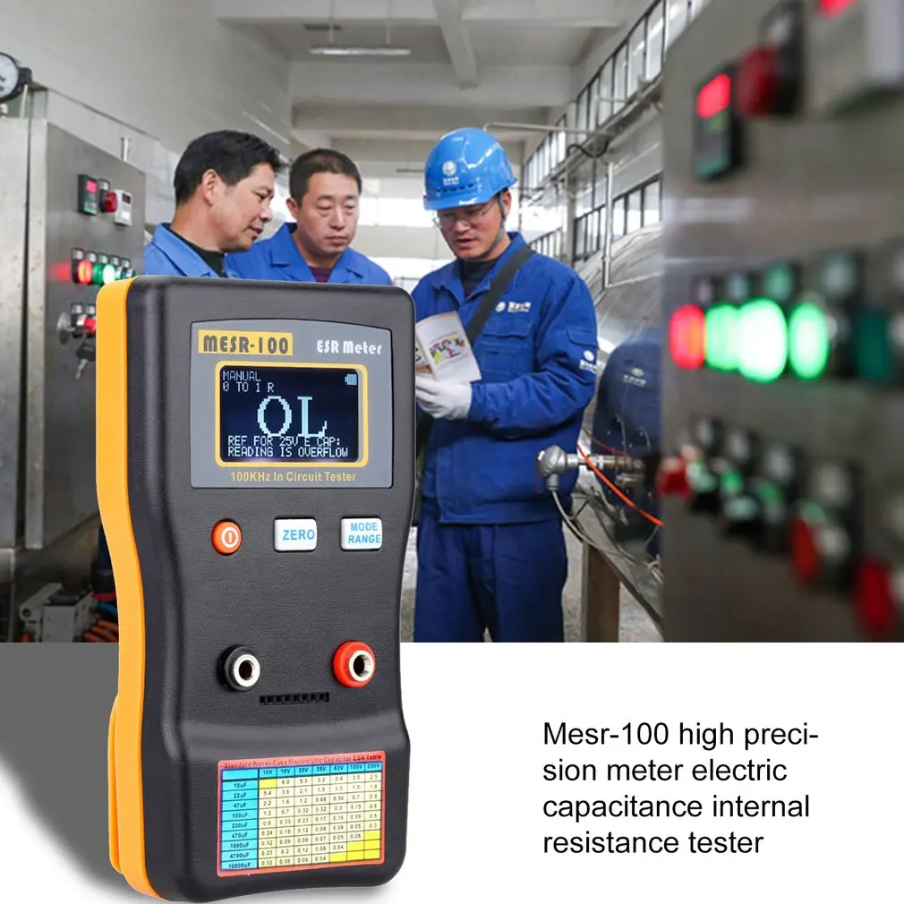 MESR-100 ESR измеритель емкости ом метр профессиональный измерительный Измеритель сопротивления емкости конденсатор тестер цепи