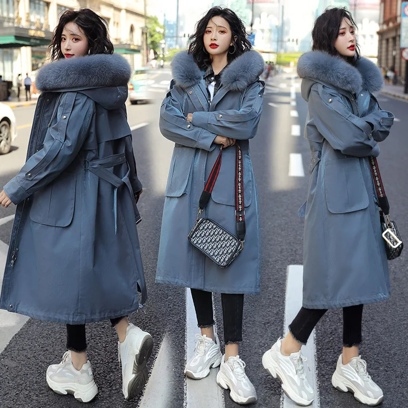 

2019 Winter Trend Casual Hooded Long Sleeve Thick Long Cotton-padded Clothes/Cotton Coat