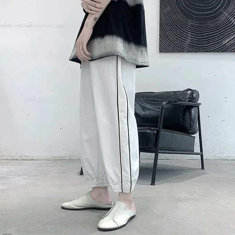 

Spring Summer Sweatpants Men's Fashion Solid Color Casual Straight Pants Men Streetwear Loose Joggers Track Pants Mens M-2XL