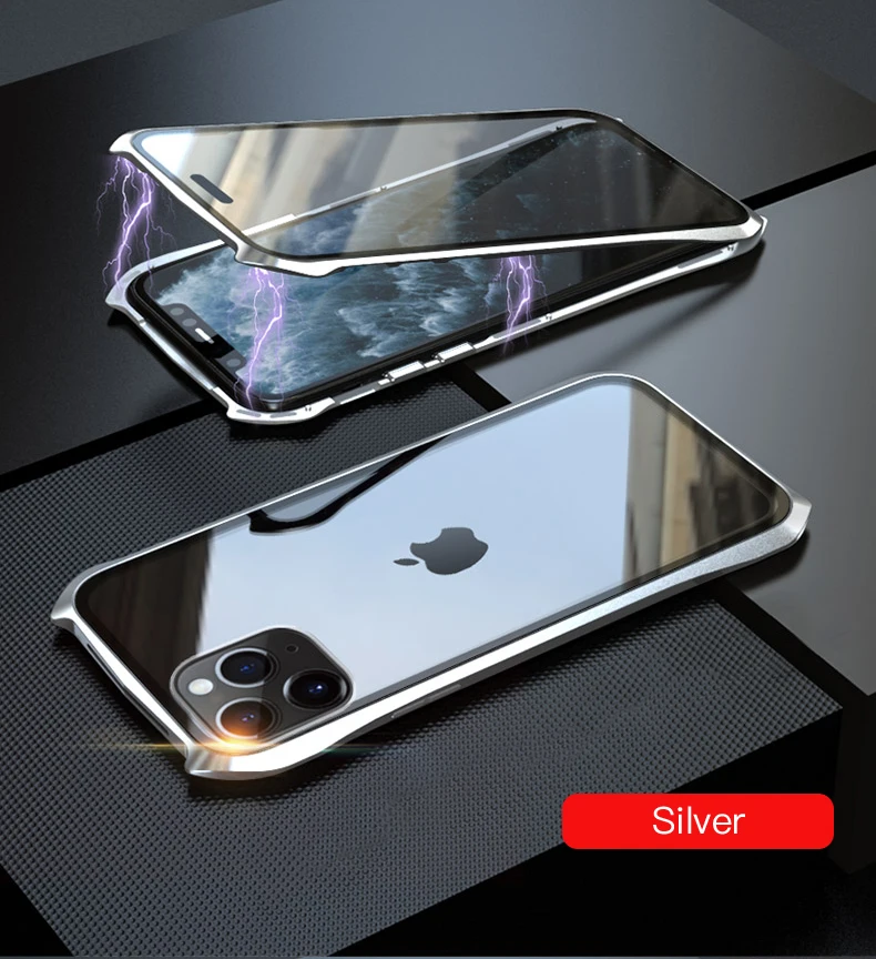 LUPHIE двусторонний стеклянный Магнитный чехол для iPhone 11 Pro Max стеклянный чехол Прозрачный чехол для iPhone 11 Pro Max магнитный металлический чехол s