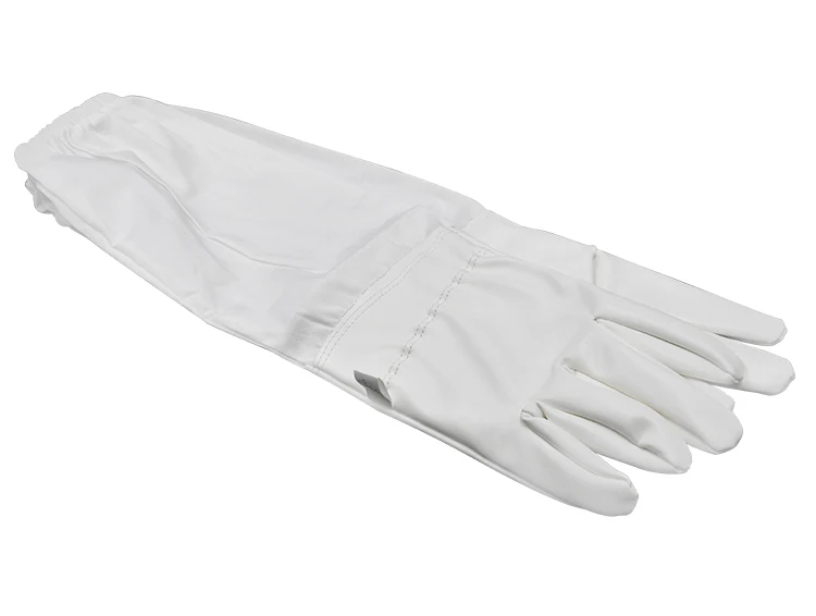 Beekeeping gloves Protective Sleeves Professional white Artificial leather and cloth for Apiculture beekeeping gloves