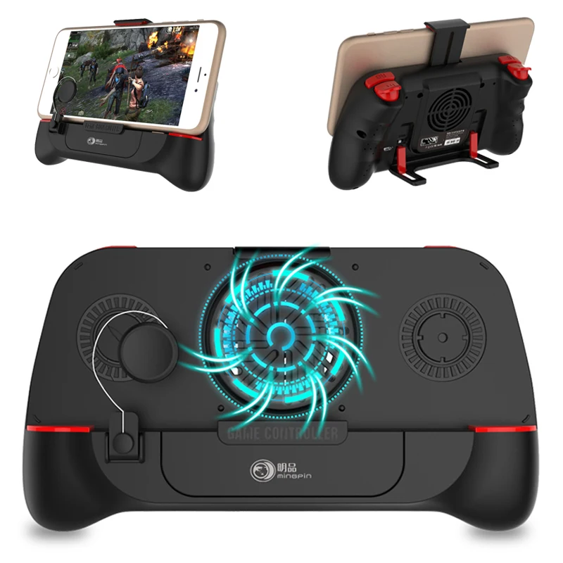  G2 Bluetooth PUBG Controller Gamepad L1R1 Trigger With Cooling Fan Game Joystick Grip Holder For IO
