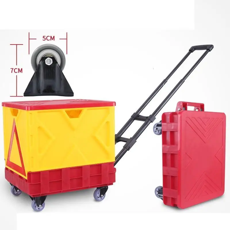 Carrello Carretilla Plegable Verdulero кухонный стол Mesa Cocina Roulant Chariot De Courses Avec roulets Тележка для покупок - Цвет: Version P