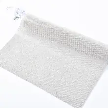 24 см* 40 см, блестящие стразы, сетка, белая, стриженая, высокая термостойкость, обувь, одежда, сделай сам, блестящие, высокое качество, аксессуары