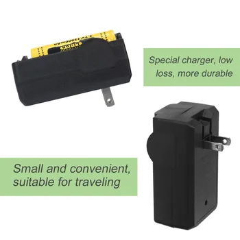 

Black car Dual Battery Charger AC 110-240V 18650 4.2V cigarette lighterRechargeable Li-Ion US Plug Travel Battery Power Adapter