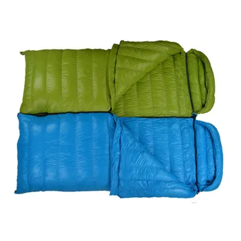 

Outdoor Sleeping Bag Filling 400g Duck Down Soft Splicable Adult Sleeping Quilt With Hood For Camping Hiking Travel Fishing