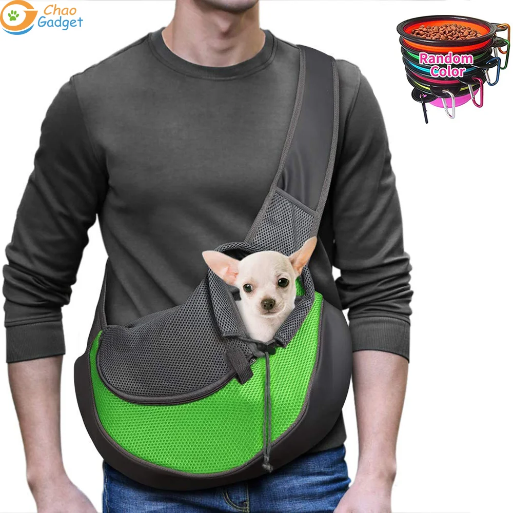 Поводок для собак, переноска для домашних животных, Слинг без рук, Регулируемый мягкий ремень, передняя упаковка, нагрудная переноска с дышащей сеткой, карман