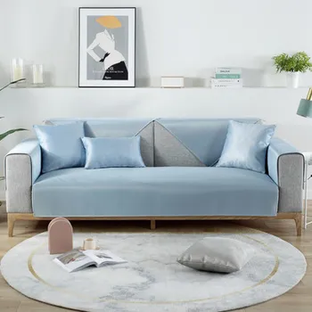 

Sofa Cushion Summer Summer Washed Ice Silk Mat Nordic Simple Four Seasons Universal Sofa Cover Cover Towel