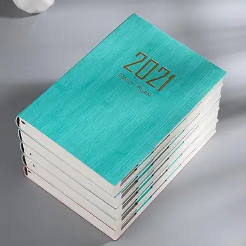 

Time Management Schedule Book 2021 Solid Color Calendar Coil Creative Timetable Reminder Desk Planner Table Dates D8G9