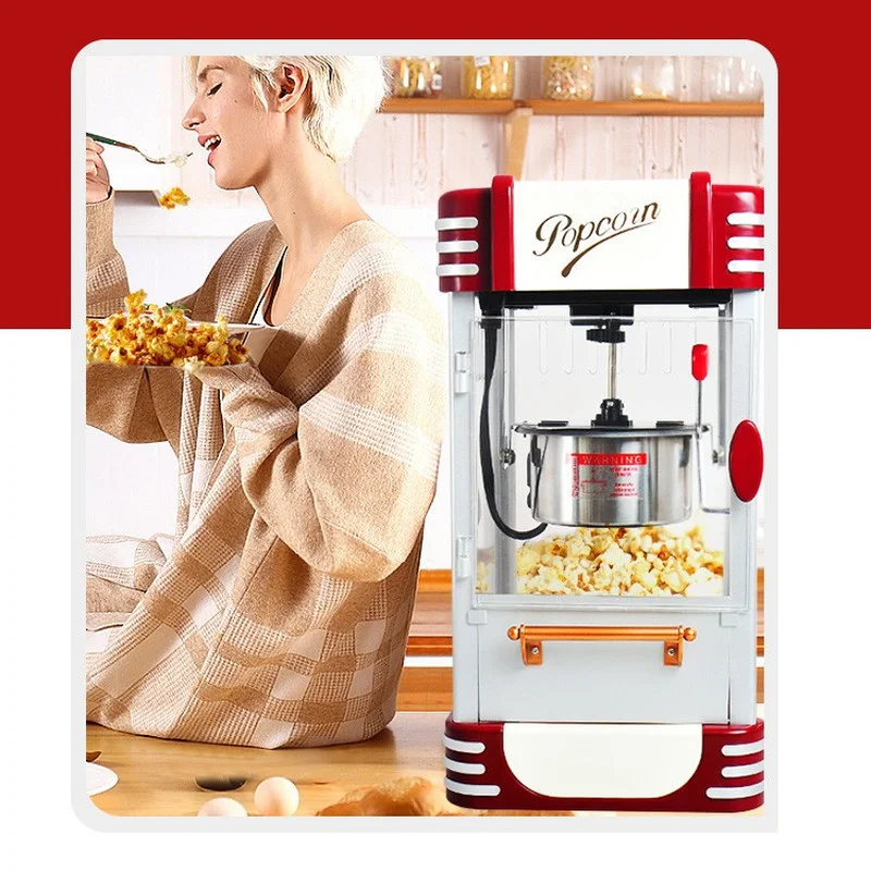 Full Automatic Popcorn Machine Household Mini Children's Popcorn Machine Ball Type Grain Blasting