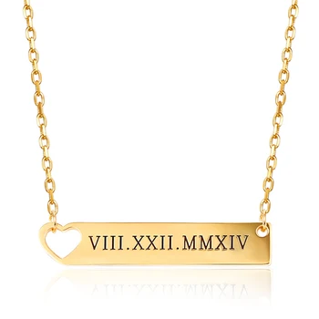 

Customized Fashion Stainless Steel Name Necklace Personalized Letter Gold Choker Necklace Pendant Nameplate Gift 45 Font