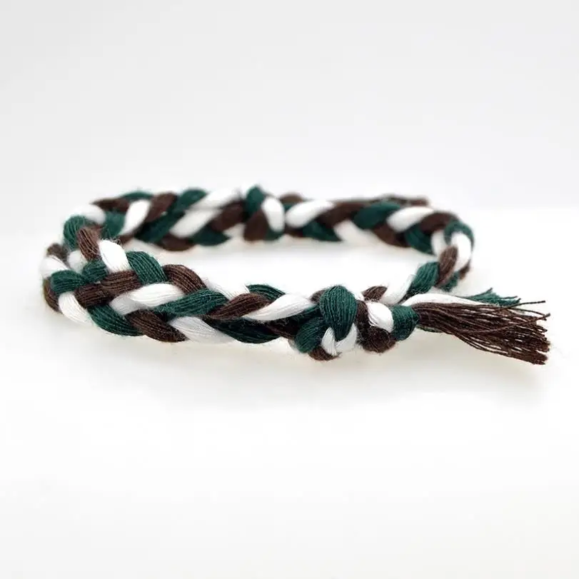 Новые плетеные браслеты ручной работы для девочек, хлопковый шнур, регулируемый веревочный браслет для мужчин и женщин, этнические ювелирные изделия - Окраска металла: 4