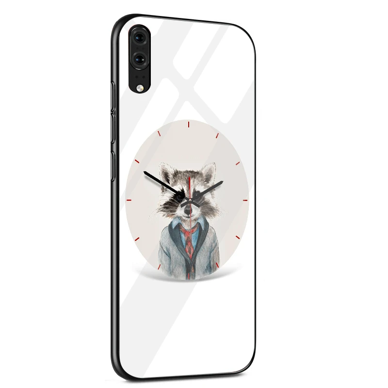 Стеклянный чехол для huawei P30 P20 P10 Y9 Y6 mate 20 Pro Lite P Smart Honor 7A 8X9 10 чехол из енота - Цвет: G1