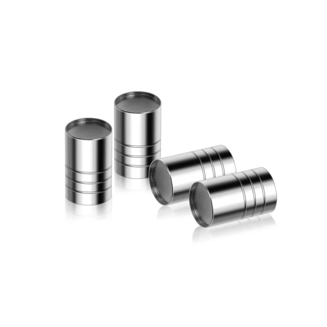 4pcs Metal Car Badges Wheel Tire Valve Caps Covers Auto Accessories For Audi S Line A3 8p 8v 8l A4 b8 b6 b9 A6 c7 A5 Q5 Q3 A1 Q7 silver with logos