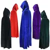 Adult Halloween Velvet Cloak Cape Hooded Medieval Costume Witch Wicca Vampire UK ► Photo 3/6