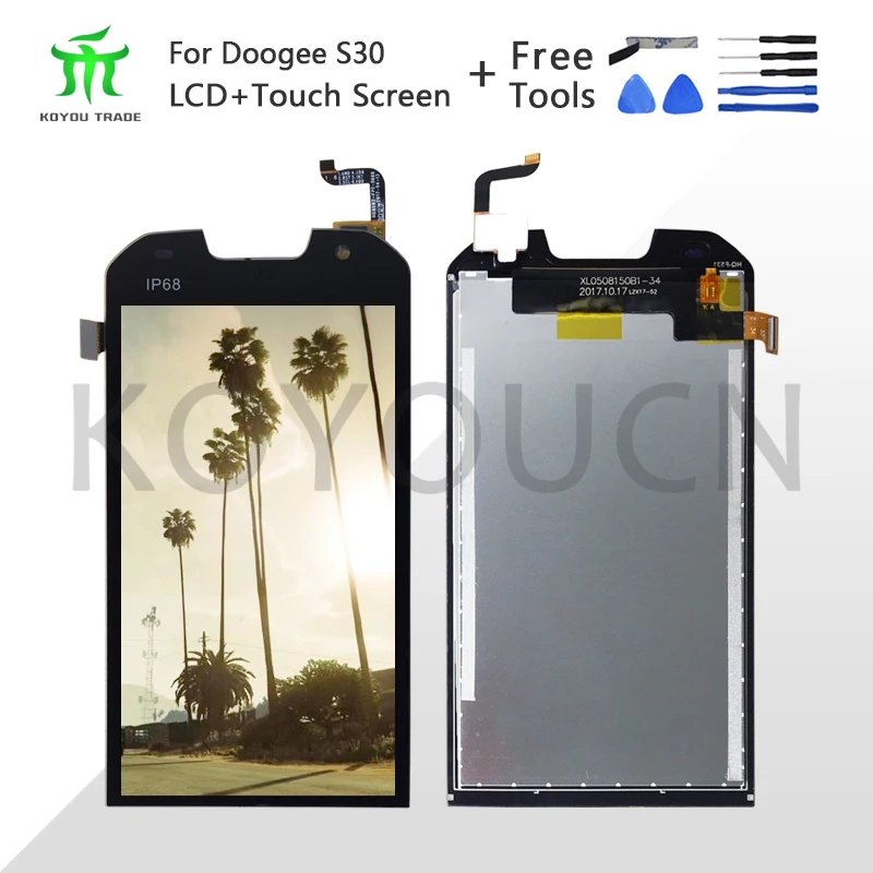 

High Quality For Doogee S30 LCD Display+Touch Screen Panel Digital Replacement Parts Assembly 5.0 inch 1280x720P in Stock
