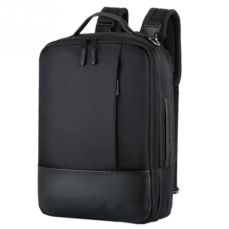 WENYUJH модная мужская школьная сумка для ноутбука Мягкая с usb-портом для зарядки молния водонепроницаемый Противоугонный Повседневный Рюкзак - Цвет: black