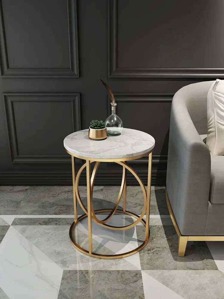 Мебель в скандинавском стиле, мраморный журнальный столик для гостиной, креативный Железный диван, Модный маленький столик