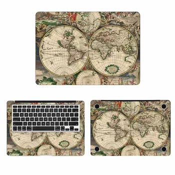 

Vintage World Map Laptop Sticker for Apple Macbook Pro 16" Air Retina 11 12 13 15 inch Mac Book Decal Protective Full Cover Skin