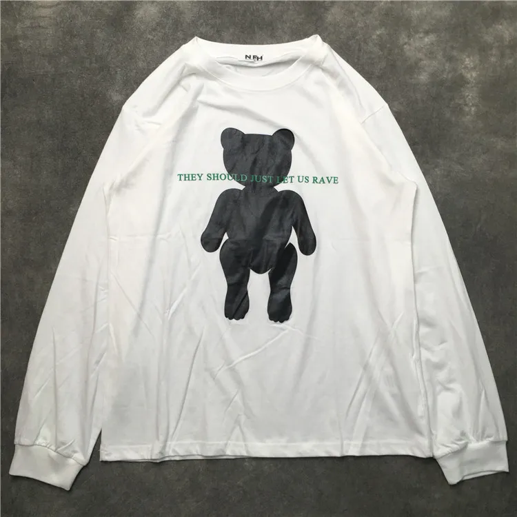 Роскошный мужской классический Let US rave Bear толстовки с капюшоном бархатные хлопковые пуловеры из плотного флиса# K62