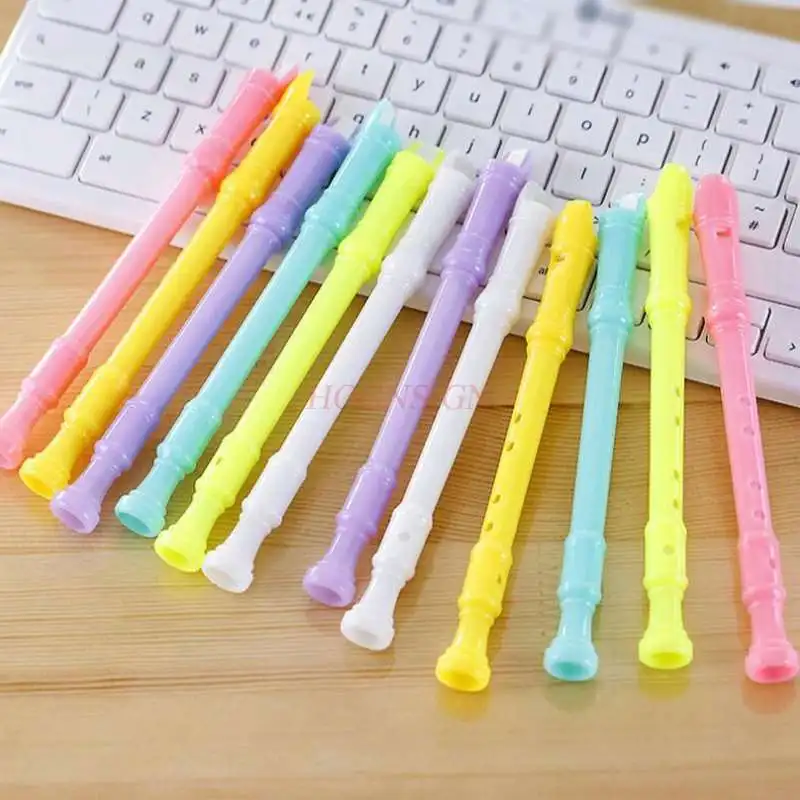 1pcs umbrella creative small fresh transparent umbrella wholesale 1pcs Small fresh flute shape gel pen black water pen student writing pen office signature pen creative stationery