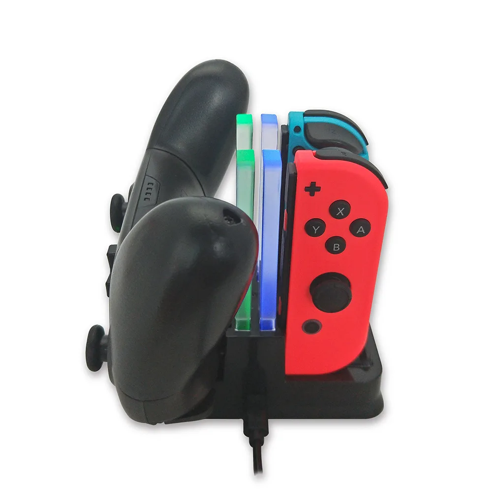 4 в 1 зарядная док-станция для kingd Switch Joy-con контроллер светодиодный зарядное устройство для nintendo Switch Pro геймпад зарядная подставка NS Switch