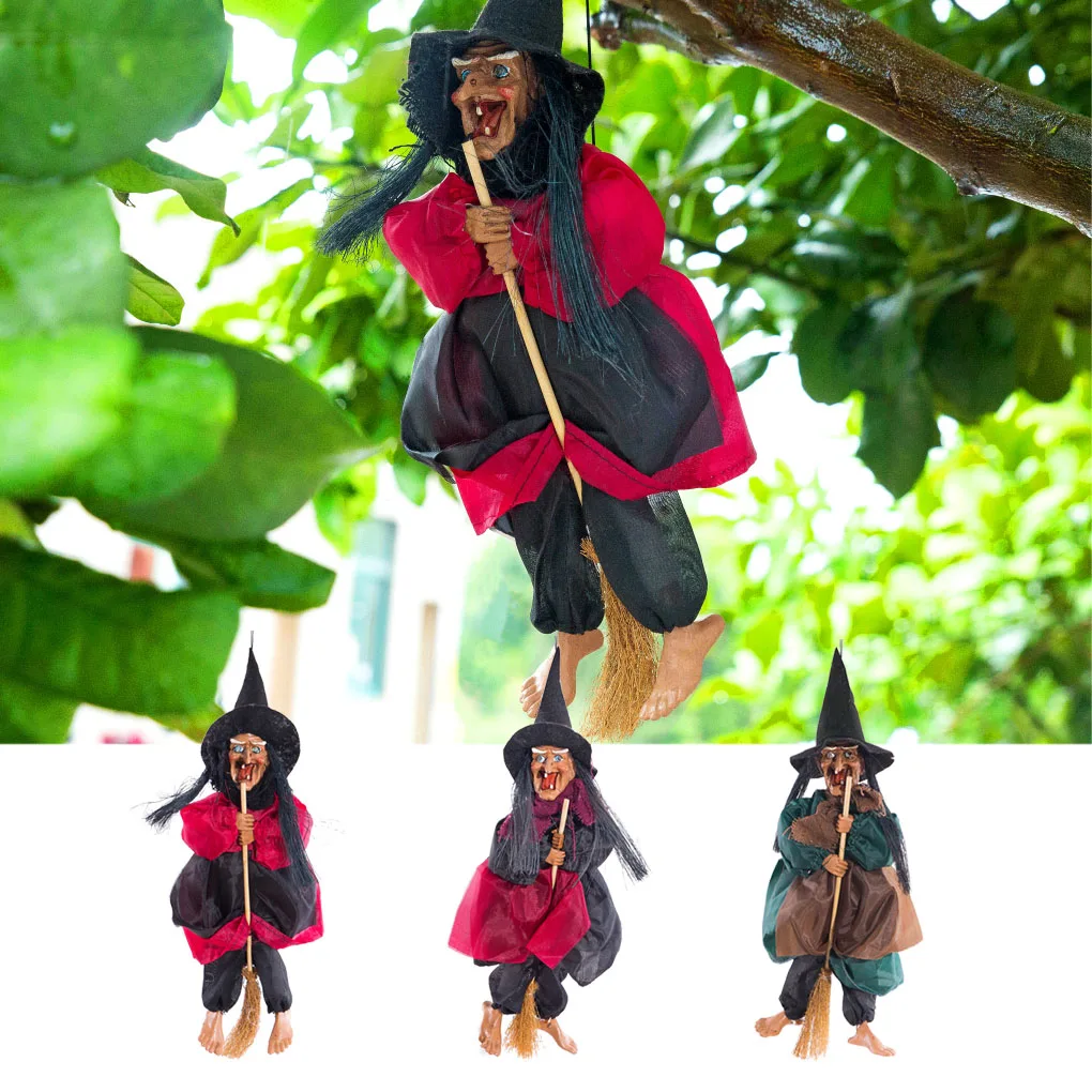 

Halloween Hanging Witch Decoration Hanging Ornaments Flying Witch Haunted House Props Party Decor