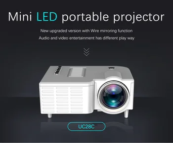 

2020 Upgraded mini Projector UC28C 50 Lumens Home projector support max 1080P resolution mini led portable projector Xmas gift