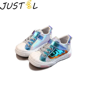 

JUSTSL New Spring Fashion Soft Bottom Sneakers Boy Girl Casual Sport Shoes Children's Toddlers Shoes Kids Breathable Wild Shoes
