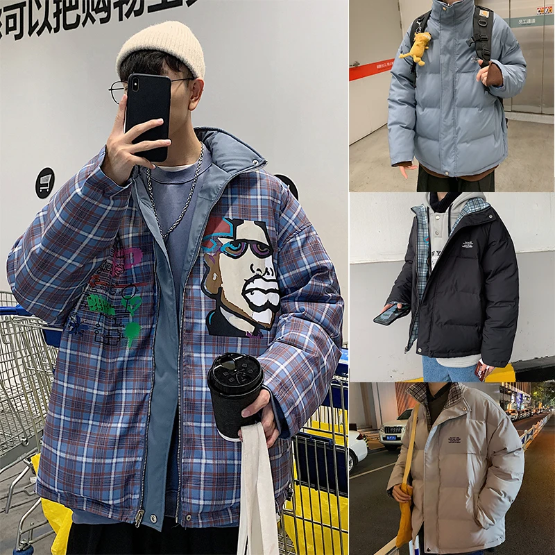 Privathinker 2019 свободные толстые зимние куртки мужские теплые длинные с принтом