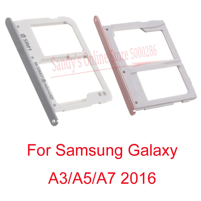 

10 PCS SIM Card SD Card Tray Slot Holder For Samsung Galaxy A3 A310 A5 A510 A7 A710 2016 Card Reader Holder Spare Repair Parts