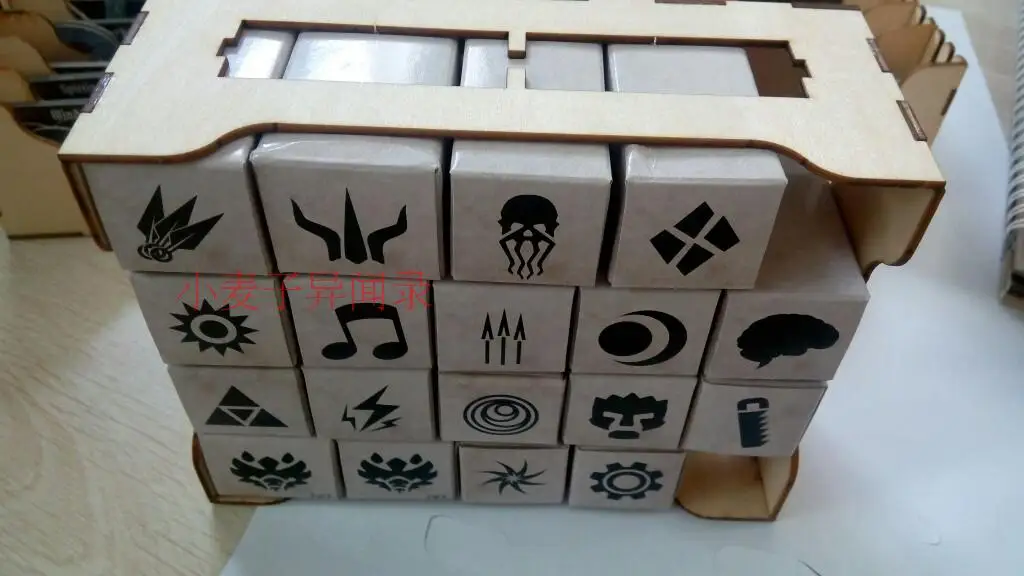 Карточная коробка для хранения, органайзер, деревянный, приемный, компактный чехол для Gloomhaven, разбитая коробка для маркеров, лазерная резка 307x217x52 мм