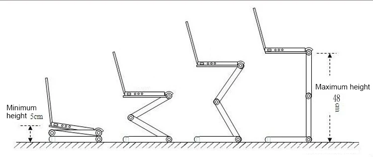 Description Picture 5 of itemCooling Fan Laptop desk Portable Adjustable Foldable Computer Desks Notebook Holder tv bed PC Lapdesk Table Stand With Mouse Pad