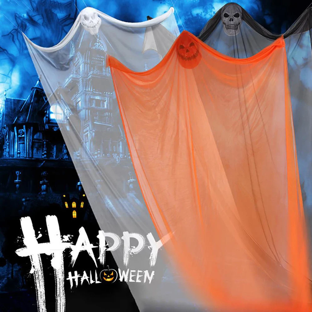 Haunted House Hanging Ghost Halloween Ornaments Horror Props Creepy Skeleton Grim Reaper Home Door Bar Decor Scary | Дом и сад