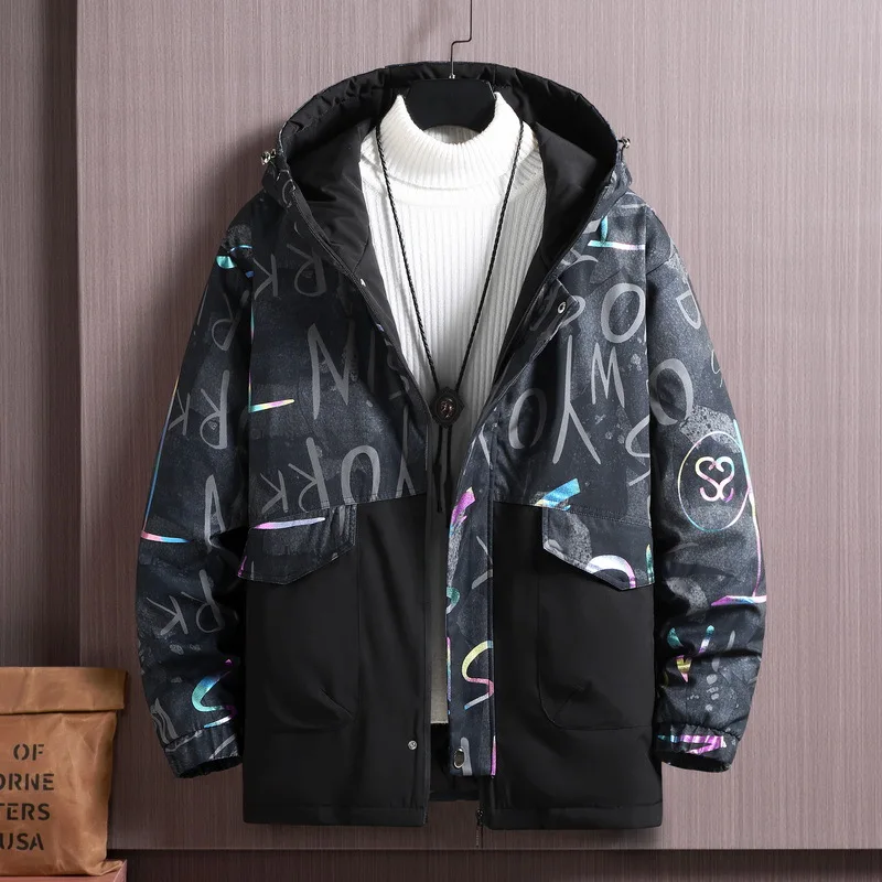 2022 Men's Down Jacket Warm Large Size Jacket Men's Casual High-quality Reflective Article Coat Winter Male Jacket Men's Coat