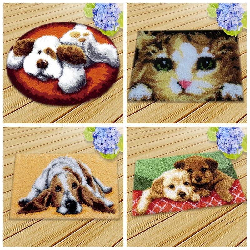 Prajna кошка собака защелка Крюк Подушка Knooppakket Tapijt 3D Smyrna животные серия для