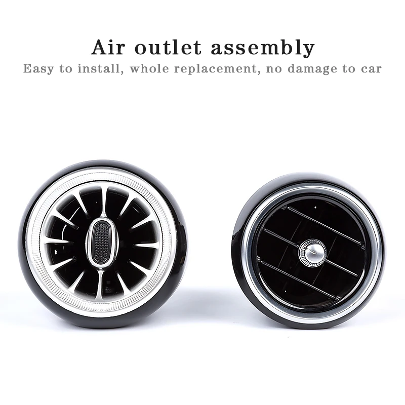 64 colors air conditioning ambient lights for W205 GLC class turbine outlet LED air vent inlet outlet front center decoration