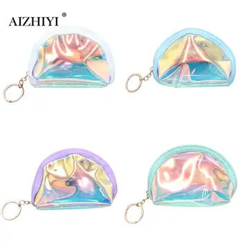 

Fashion Womens Lady Kid Coin Wallet PVC Lady Small Mini Coin Pouch Jelly Mini Money Clutch Pouch Women Cute Zip Card Bag